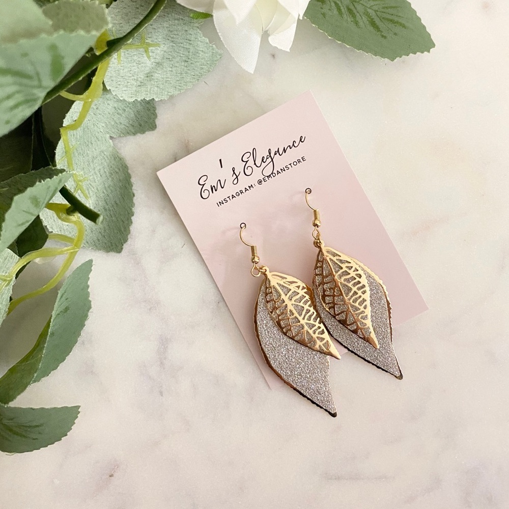 Earrings gold and silver